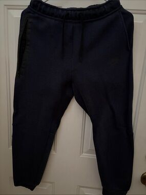 Nike Tech Kids Navy Blue Jogger Sweatpants with Zipper Pocket